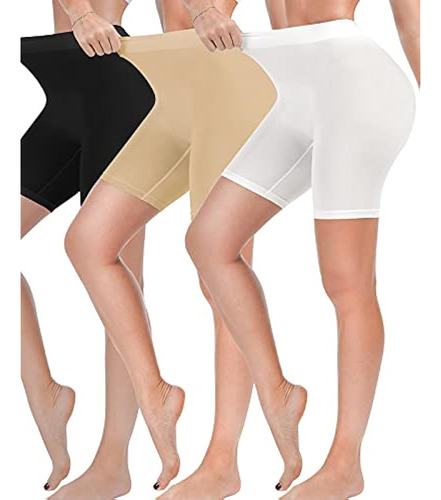 Reamphy Paquete De 3 Pantalones Cortos Sin Cordones Para Muj