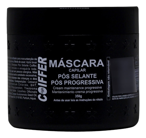 Máscara De Manutenção Pós Progressiva E Selagem Coiffer 350g