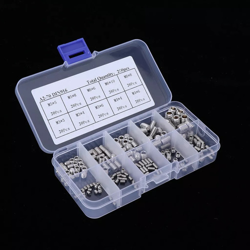 Juego De 200 Tornillos Con Cabeza Hueca Hexagonal