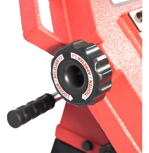 Sierra de cinta para corte de metales ajustable de 45° a 90° móvil con ruedas de 4 1/2" pulgadas de mesa removible , Motor monofásico de Motor 3/4 HP, 110 V de bajo nivel de ruido KN SCM-07A KNOVA