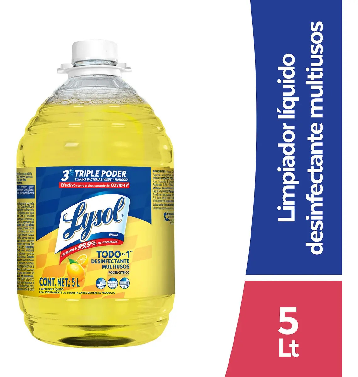 Imagen de Lysol® Limpiador Desinfectante Multiusos Citrus de 5 L