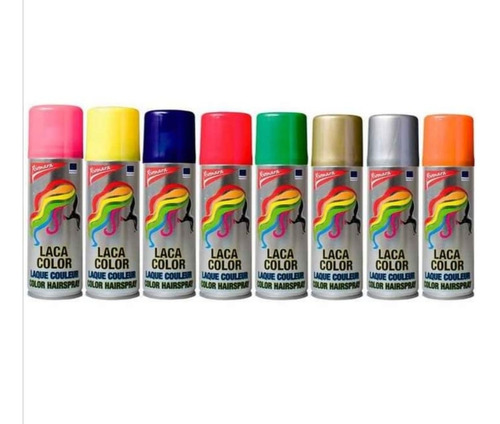 Spray Tinte Para Pintar El Cabello Color Fantasias Temporal