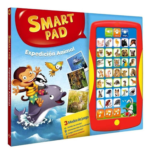 Libro Smart Pad Expedición Animal Con Sonidos Para Niños