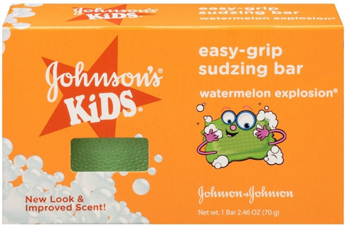 Jabón Johnson's Kids Easy-grip Sudzing Bar Watermelon Explos