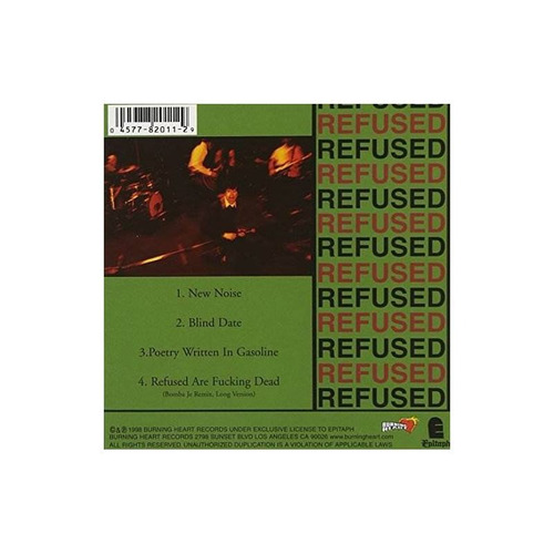 Refused New Noise Theology Ep Usa Import Cd Nuevo