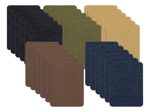 Parches Para Reparación De Ropa Adhesivo De 30pcs 5colors