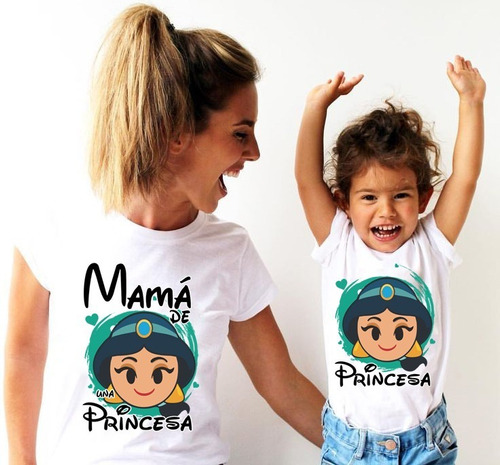 Playeras Día De Las Madres Princesa Jazmín Mamá/hija