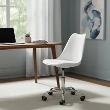 Silla De Oficina Acolchonada Eames Tulip Con Ruedas Cómoda