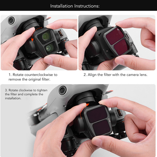 Filtro Nd Para Air 3 Set Drone Nd8 Nd16 Nd32 Nd64 Drone Lens