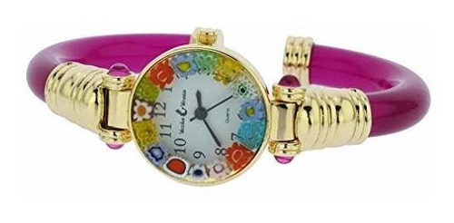 Glassofvenice Murano Reloj Del Brazalete De Millefiori - Mag