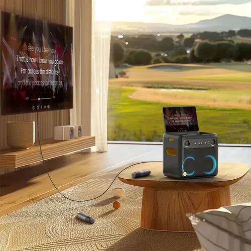 Caixa De Som JOOG Ikarao Break X2 Karaokê Bluetooth 5.0 WiFi 2.4G