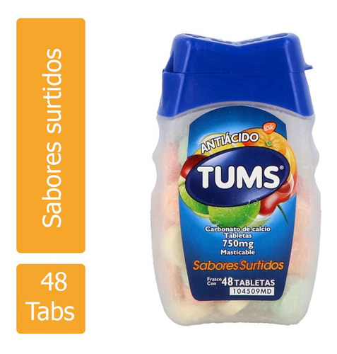 Tums Extra 750mg Frasco Con 48 Tabletas Masticables Varios S