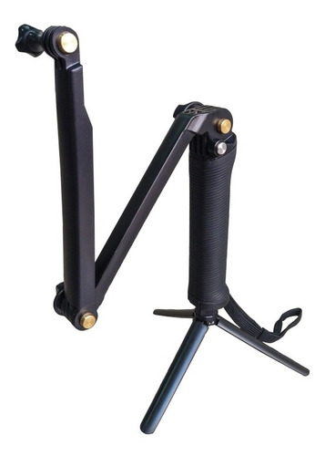 3 Way Monopod Selfie Stick Abs Tornillo Dorado Para Gopro