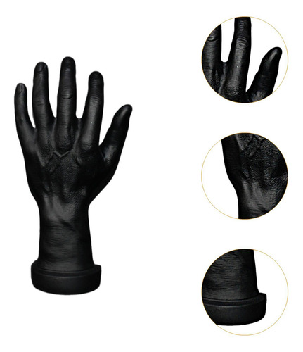 Modelo De Mano Masculina Halloween Fake Negro Mano Izquierda