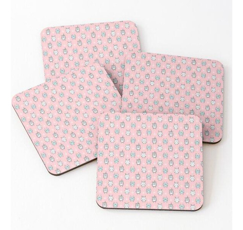 Set Posavasos Bandada De Buhos Calidad Premium