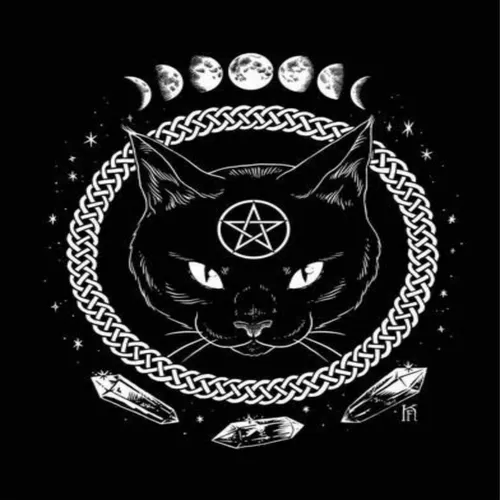 Kit Toalha Esotérica Gato Preto Reiki Magia Wicca Umbanda - Mandalas e  Rituais