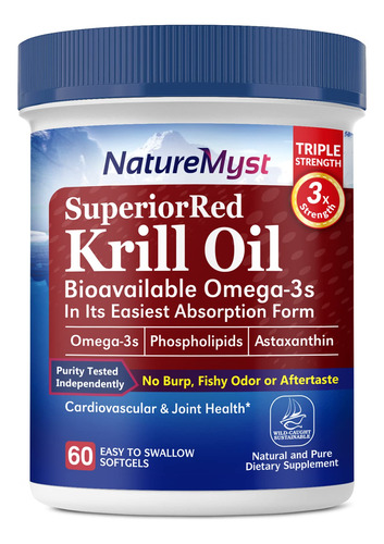 Aceite De Krill 1000 Mg 100% Natural Grado Profesional 60cap