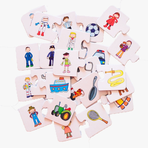 Imagen 2 de 9 de Juego Asociación Profesiones Didáctico Infantil Niños