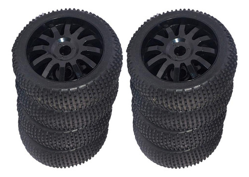 8 Piezas De Llanta De Rueda De Cubo De 17 Mm Y Neumáticos