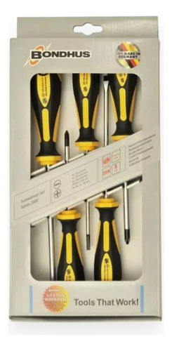 Set Destornilladores Bondhus 5pz Phillips Plano Profesional