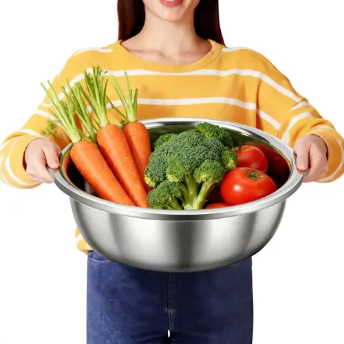 Bowl Tigela Bacia Aço Inox Saladeira 36cm Mistura Cinza — R$ 53,17 em Mercado Livre, 42% OFF