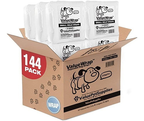 Valuewrap Desechables Perro Masculino Pañales, 2-pequeña Pes