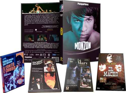 Combo Unica! Monzon Miniserie + 4 Peliculas En Dvd! (Usado)
