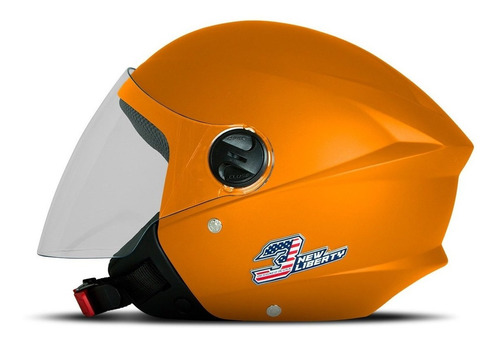 Capacete para moto  aberto Pro Tork New Liberty  Three Elite  time orange elite tamanho 60 