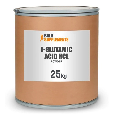 Bulk Supplements | Ácido L-glutámico Hcl | 25kg | 50000 Serv