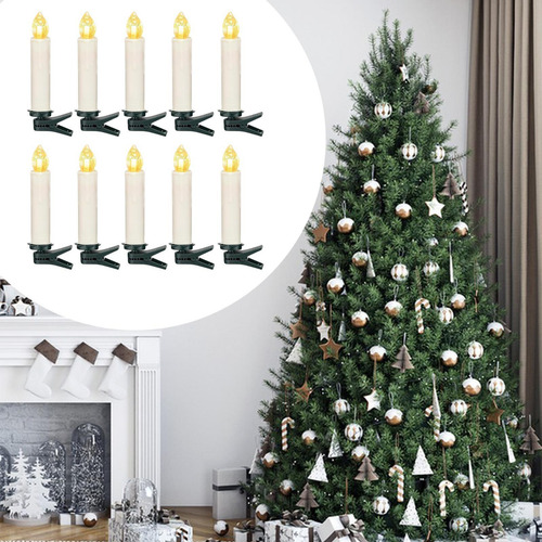 Velas Led, Decoración Navideña, Velas Falsas Sin Llama,