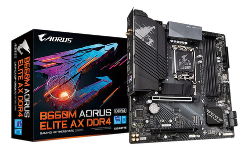 Tarjeta Madre Gigabyte B660m Aorus Elite Ax  Lga1700 2xddr4 