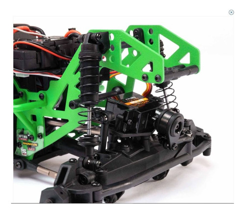 Camioneta A Control Remoto Monster 1/18 Mini Lmt 4x4 Brushed Color Verde Personaje Grave Digger