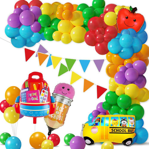 Kit Globos Regreso A Clases Back To School Decoracion Kinder