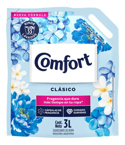 Comfort Suavizante Clasico Capsulas De Fragancia Doypack 3lt