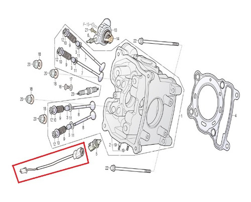 Cable Sensor De Temperatura De Aire Steezer 125 - Rvm