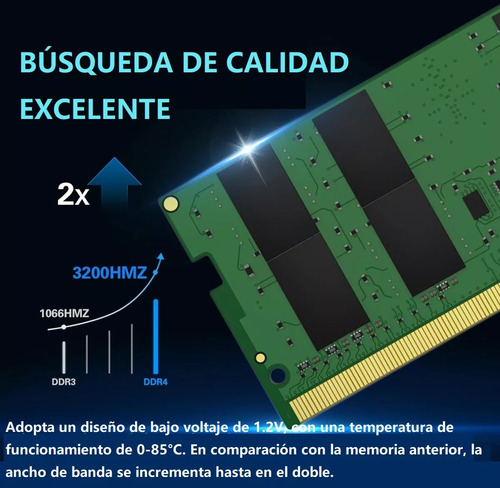 Memoria Ram DDR4 16g Gamer Ddr4-3200mhz Sodimm para laptops Pc4-25600 Duomeiqi CL17 260Pin verde