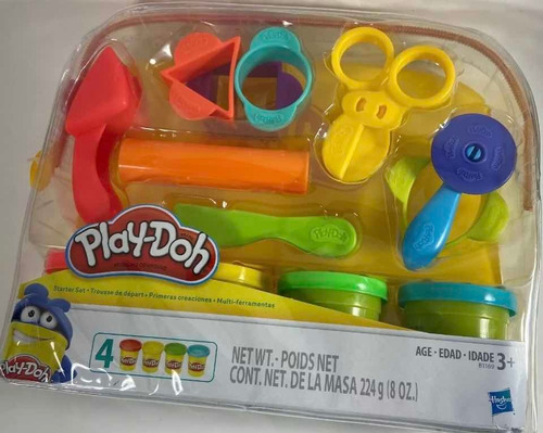 Imagen 3 de 3 de Play Doh Set De Inicio 4 Plastilinas Y 9 Herramientas