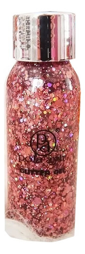 Cola De Sirena Glitter Holografico Sombra En Gel Rosa Viejo