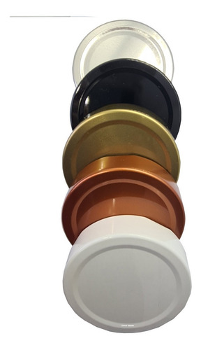 Imagem 3 de 3 de 5 Potes De Vidro Tampa Alta Metal 410ml Pianezza Condimento