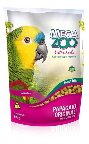 Ração Para Papagaio Am16 Large Bits 600g Megazoo