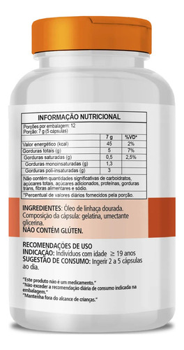 Kit 2x Óleo De Linhaça Dourada - 60 Cápsulas 1000mg - Clinicmais