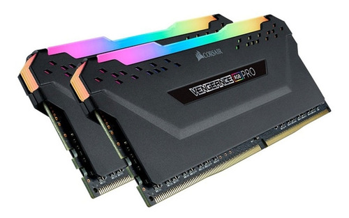 Memoria RAM Vengeance RGB Pro gamer color negro 32GB 2 Corsair CMW32GX4M2D3600C18