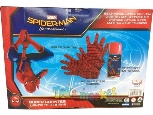 Imagen 5 de 7 de Guantes Lanza Tela Araña De Marvel Spider Man Hombre Disfraz