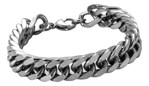 Rock Titanium Steel Brushed Bracelet Curb 18x1.2cm 18x1.2cm