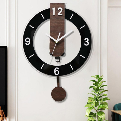 Relógio De Parede Com Pêndulo, Decoração Para Preto