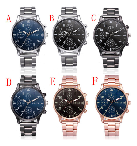 Reloj De Pulsera De Cuarzo Analógico De Acero Inoxidable Fas