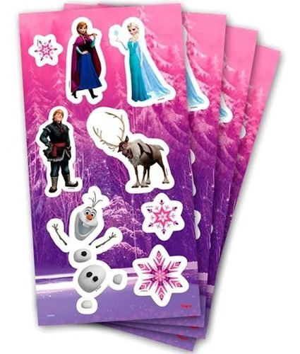 Imagem 1 de 1 de Lembrancinha Adesiva Frozen 4 Cartelas