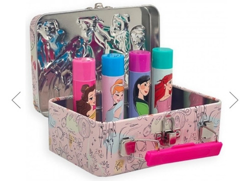 Lip Balm Brillos Labiales Princesas Disney Cajita Metálica