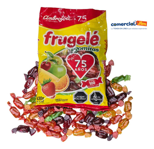 Gomitas Frugele Sabores Frutales Surtidos De 100 Unidades