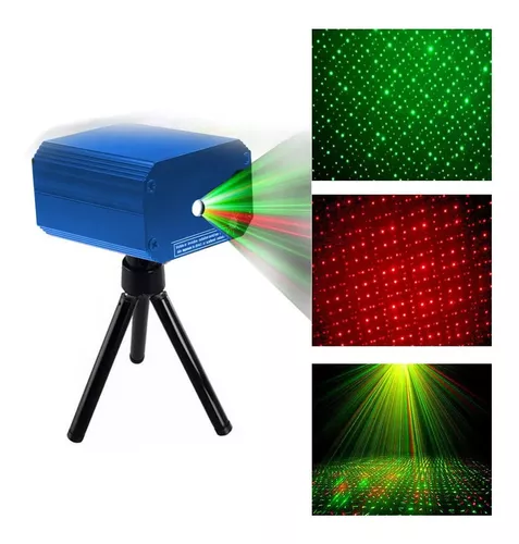 Proyector Laser Luz Led Audioritmico Color Figuras + Tripie